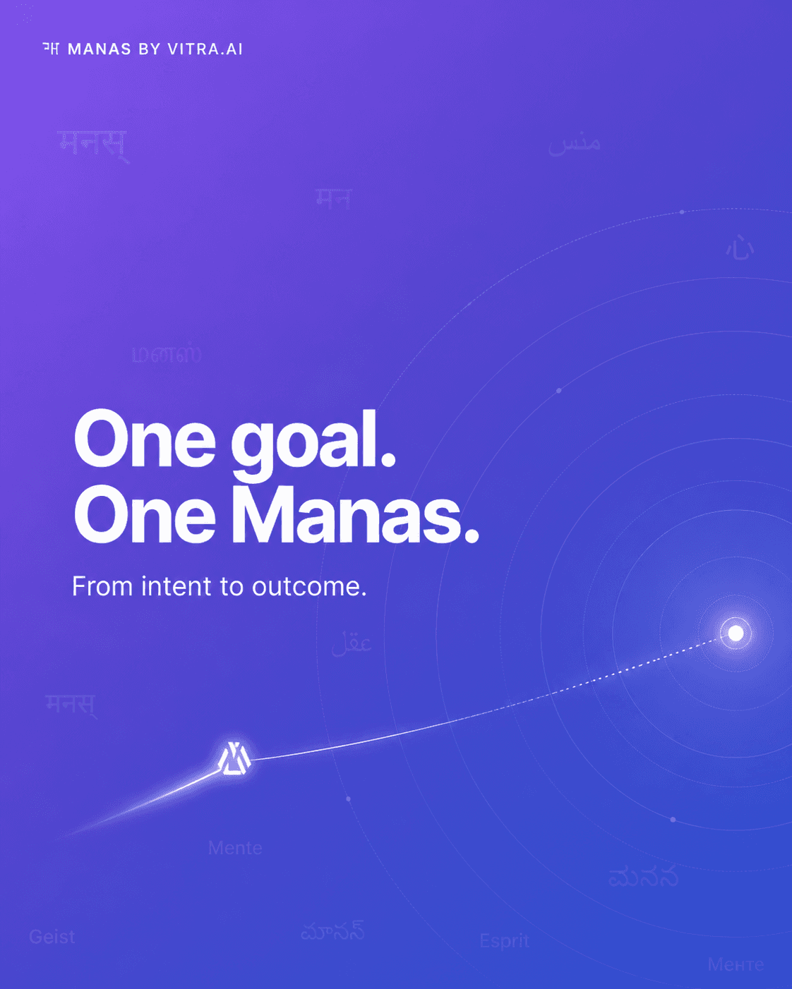 Vitra-owned sample creative reading One goal. One Manas.